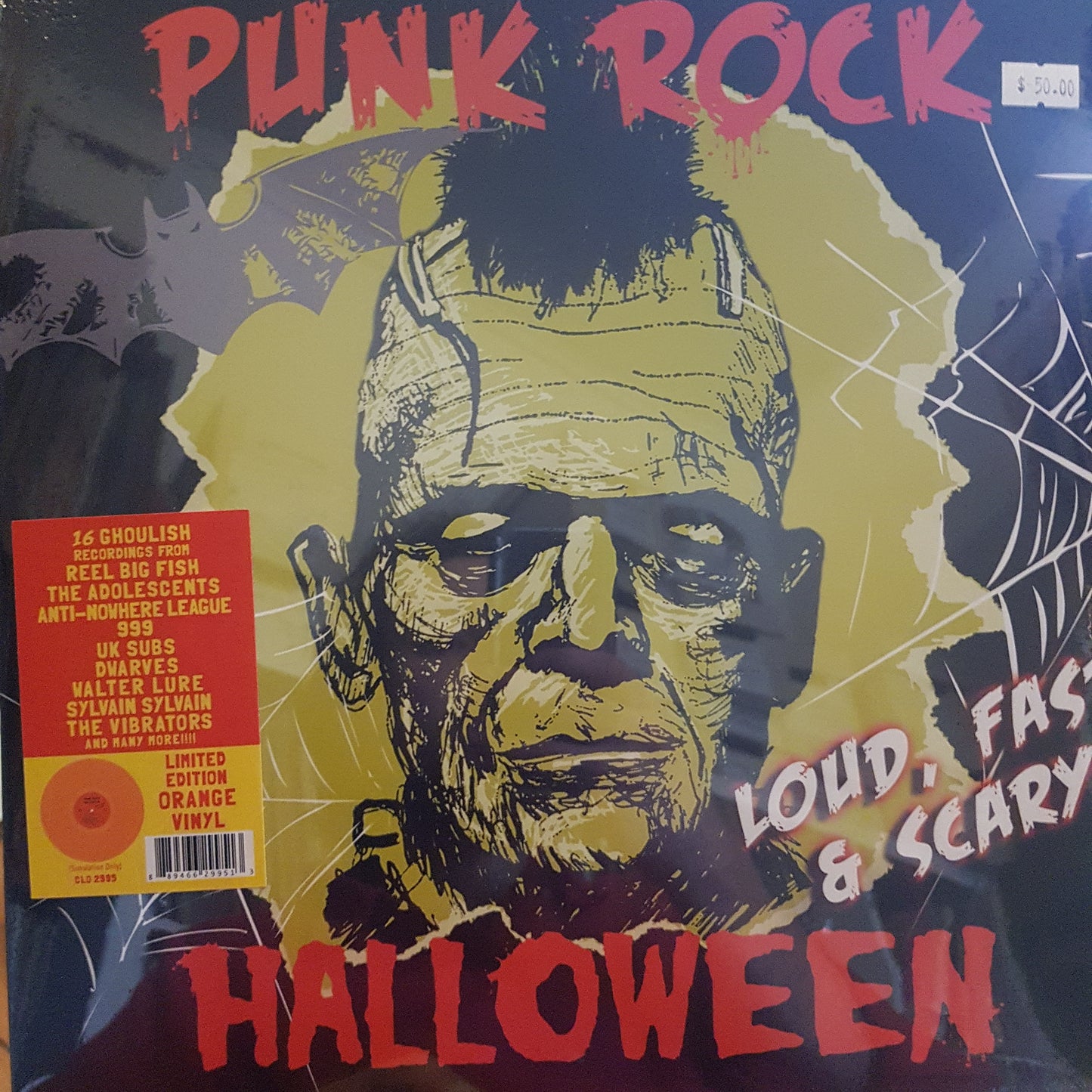 VARIOUS ARTISTS - PUNK ROCK HALLOWEEN (ORANGE COLOURED) VINYL