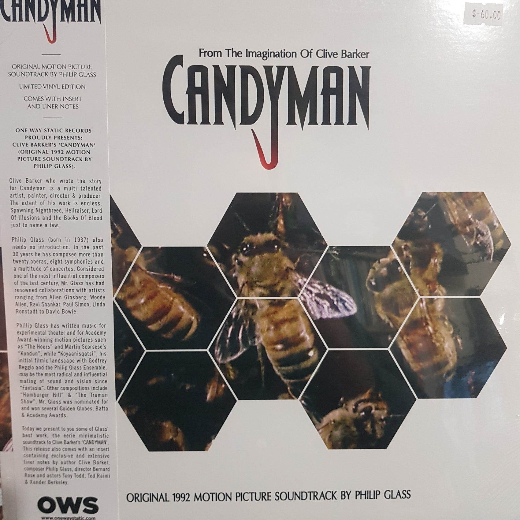 PHILIP GLASS - CANDYMAN O.S.T. (COLOURED) VINYL