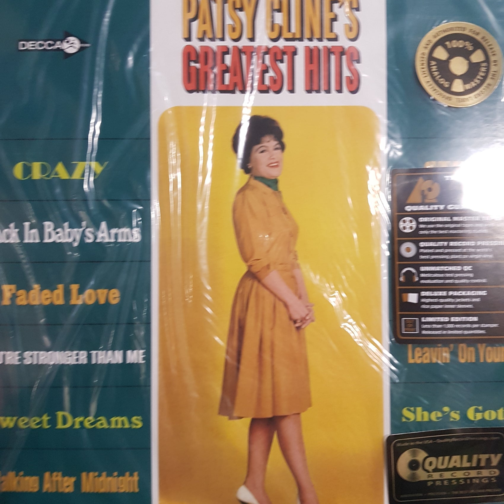 PATSY CLINE - GREATEST HITS (ANALOGUE PRODUCTIONS) VINYL