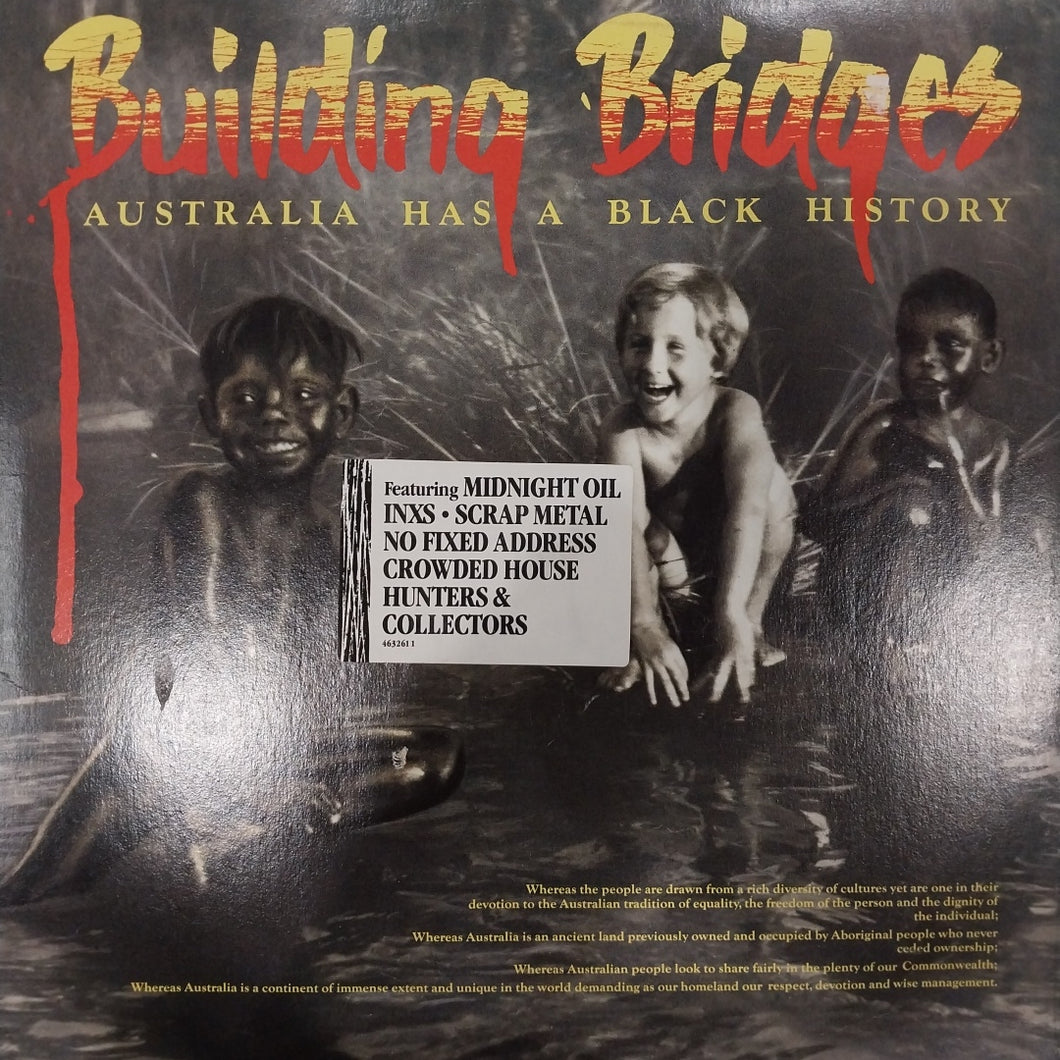 VARIOUS - BUILDING BRIDGES, AUSTRALIA HAS A BLACK HISTORY(USED VINYL 1989 AUS 2LP M- EX+)