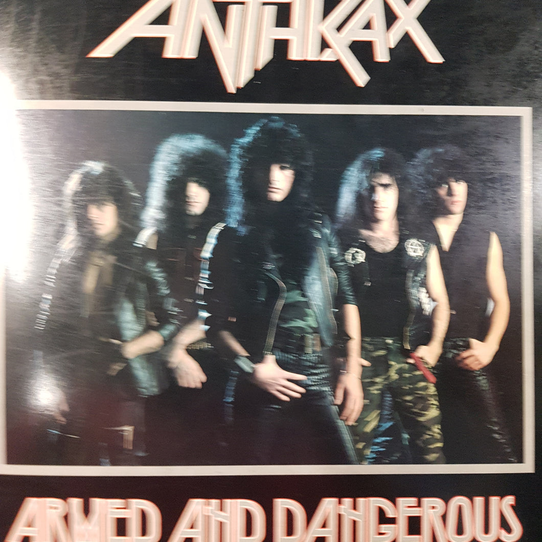 ANTHRAX - ARMED AND DANGEROUS (EP) (USED VINYL 1985 US M-/EX+)