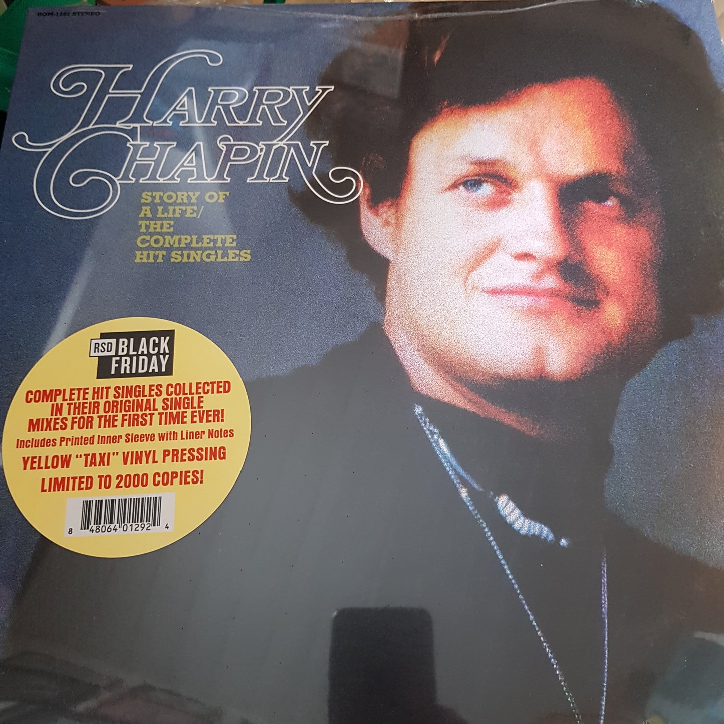 HARRY CHAPIN - STORY OF A LIFE: THE COMPLETE HIT SINGLES VINYL (TAXI YELLOW COLOURED) BLACK FRIDAY RSD 2022