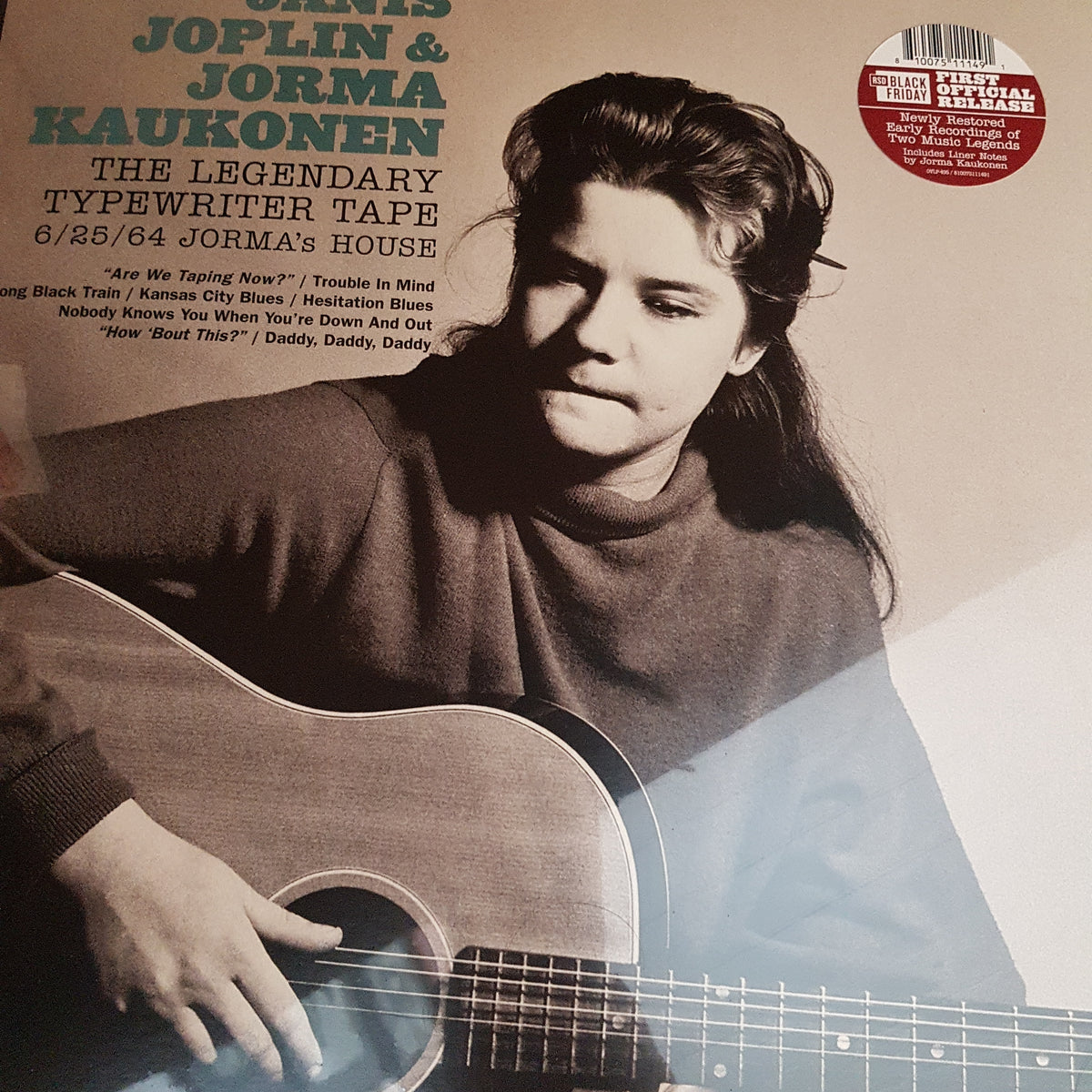JANIS JOPLIN AND JORMA KAUKONEN - THE LEGENDARY TYPEWRITER TAPE VINYL BLACK FRIDAY RSD 2022