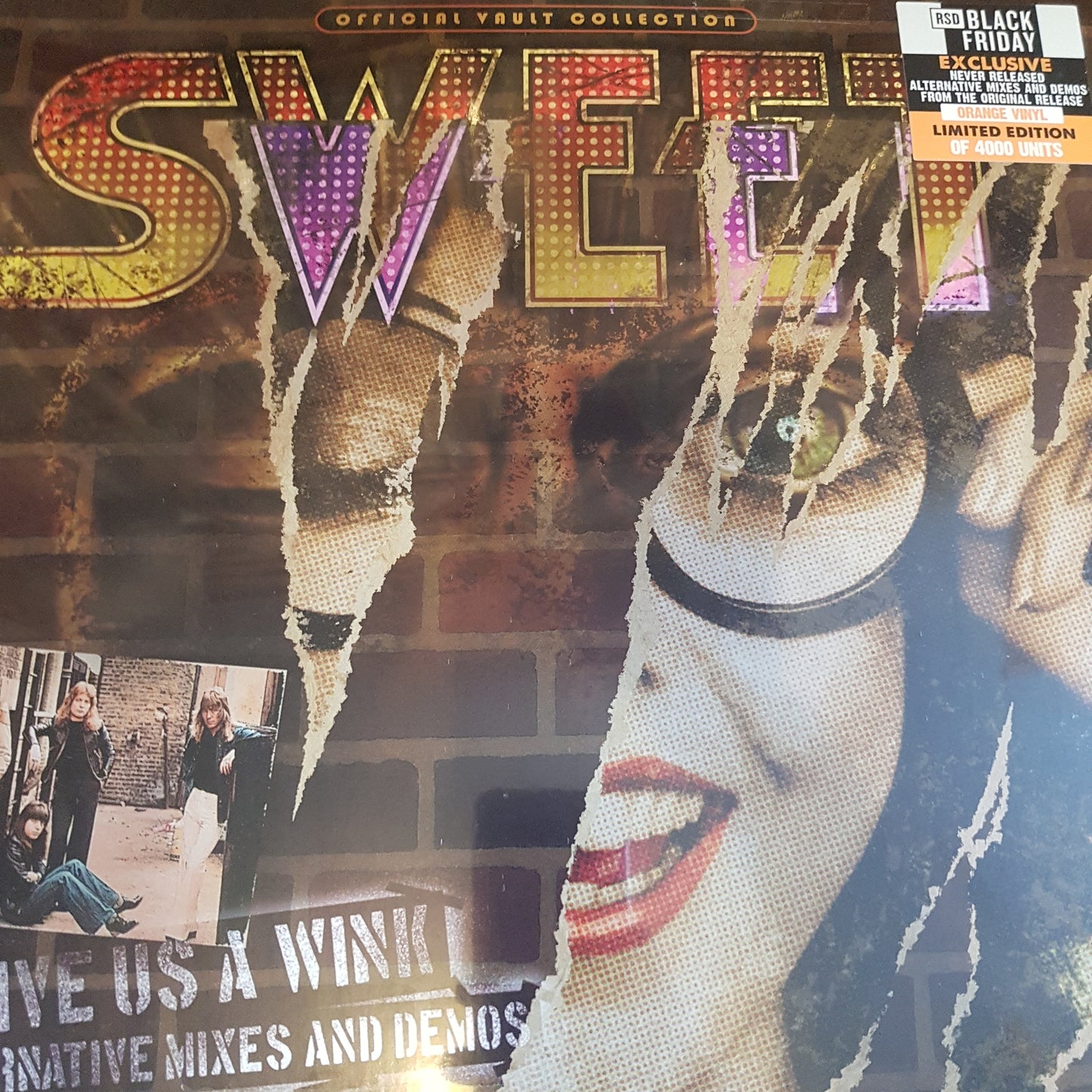 SWEET - GIVE US A WINK: ALTERNATE MIXES AND DEMOS VINYL (2LP) (ORANGE COLOURED) BLACK FRIDAY RSD 2022