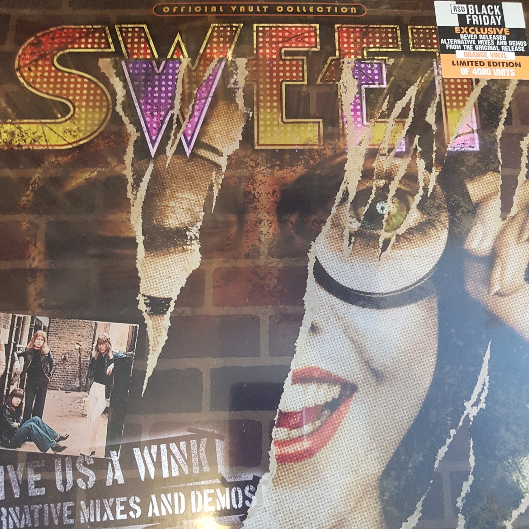 SWEET - GIVE US A WINK: ALTERNATE MIXES AND DEMOS VINYL (2LP) (ORANGE COLOURED) BLACK FRIDAY RSD 2022