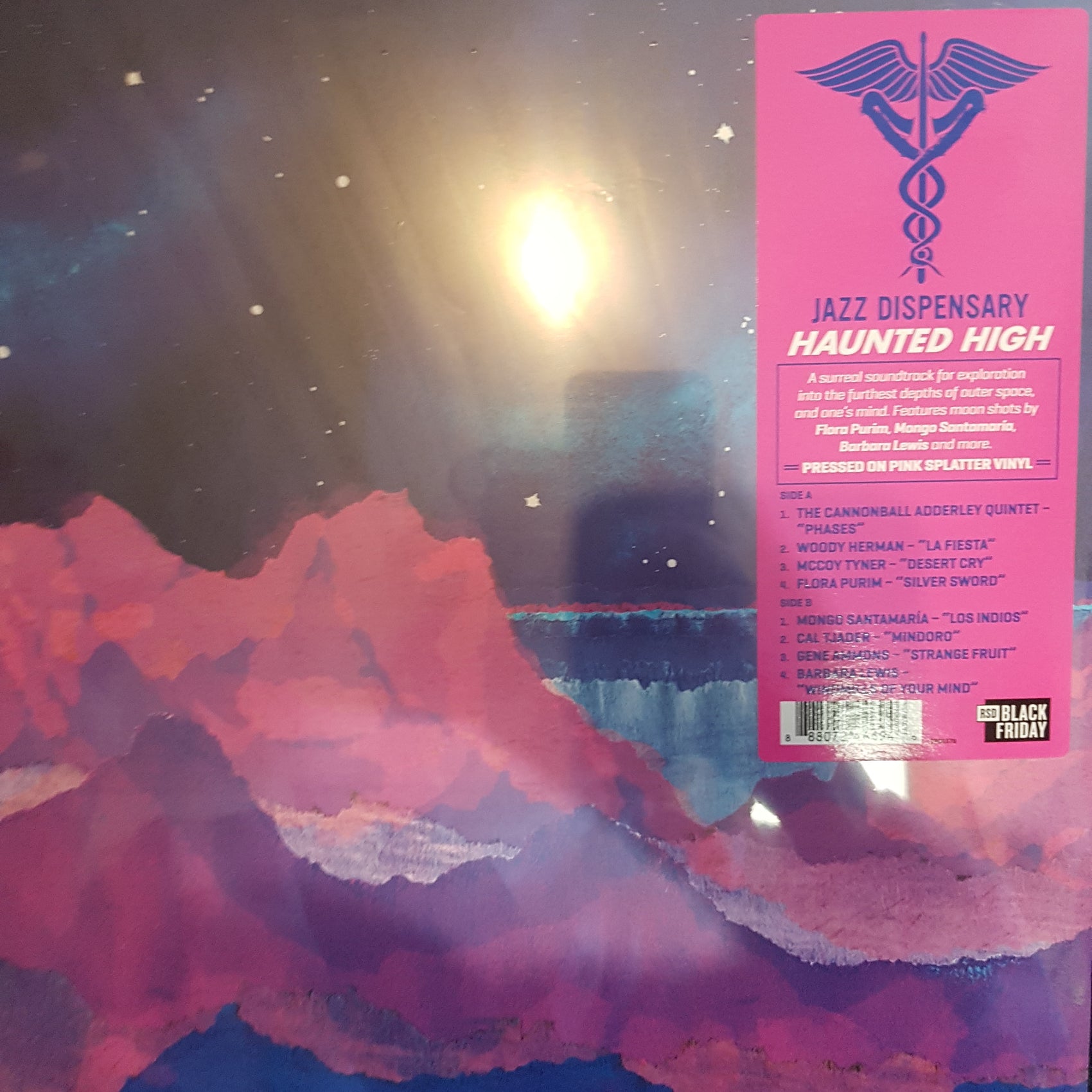VARIOUS ARTISTS - JAZZ DISPENSARY: HAUNTED HIGH (PINK SPLATTER COLOURED) BLACK FRIDAY RSD 2022