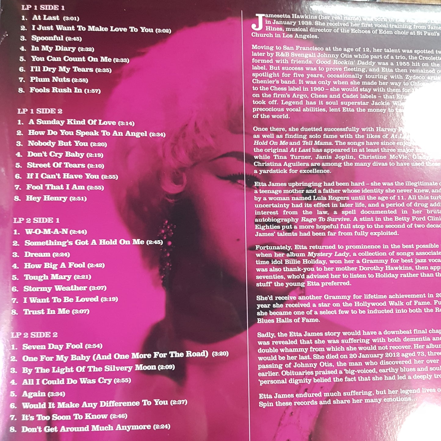 ETTA JAMES - THE BEST OF (COLOURED) (2LP) VINYL