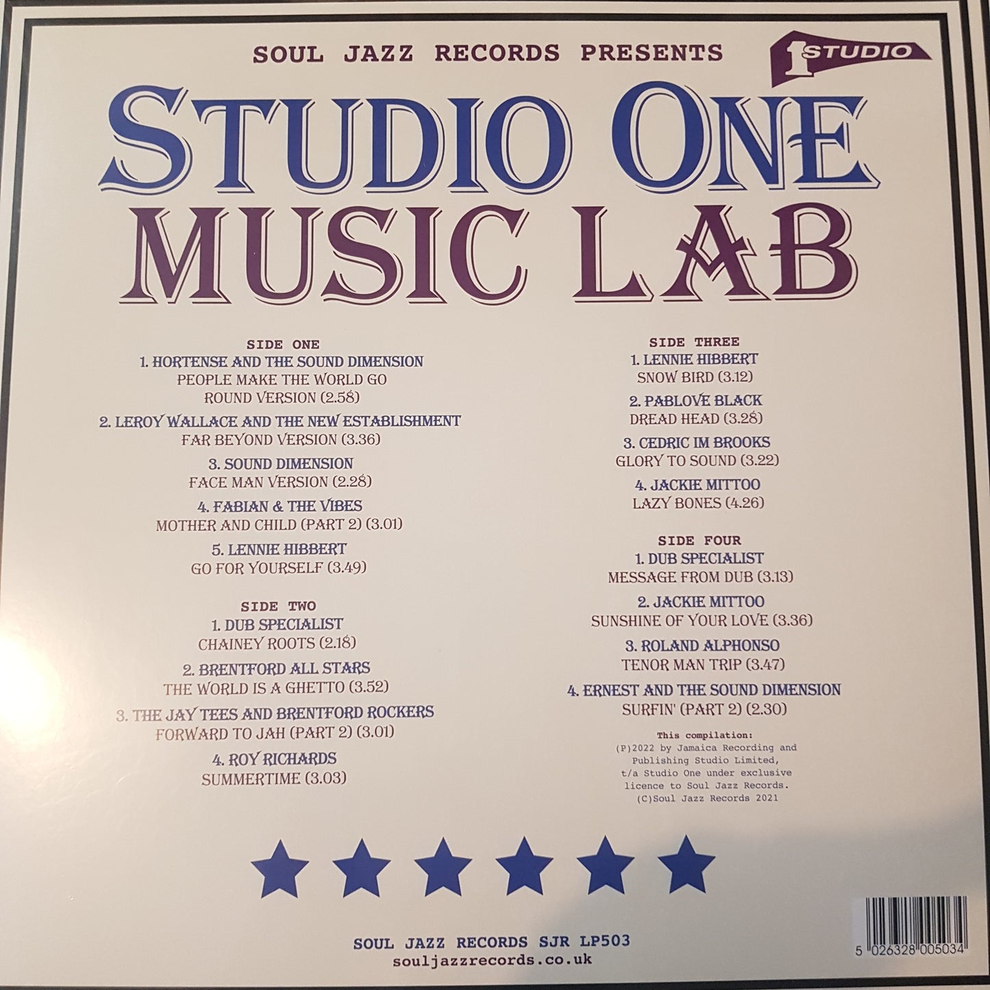 VARIOUS ARTISTS - STUDIO ONE MUSIC LAB (2LP) VINYL