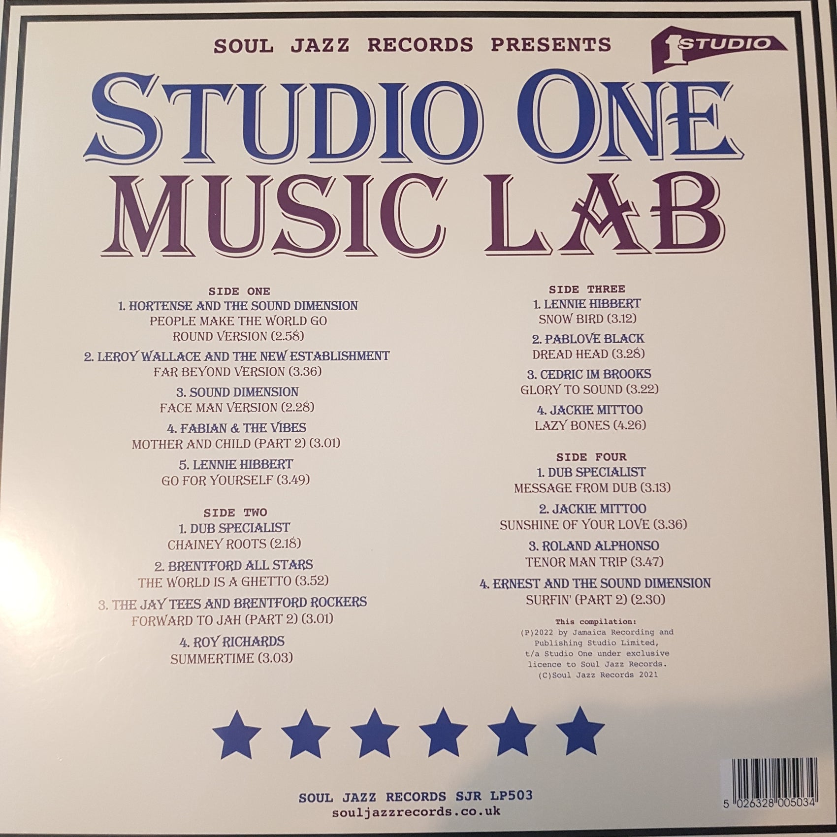 VARIOUS ARTISTS - STUDIO ONE MUSIC LAB (2LP) VINYL