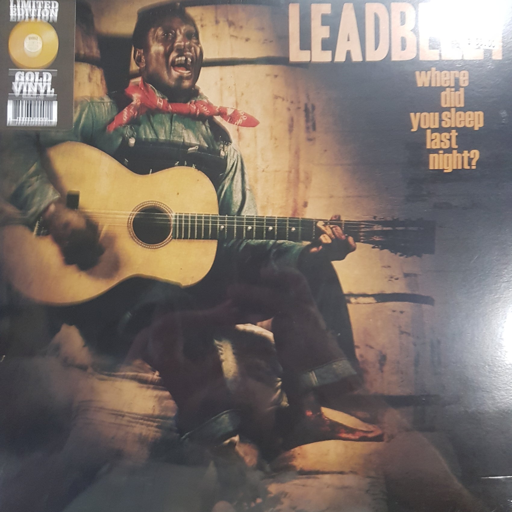 LEADBELLY - WHERE DID YOU SLEEP LAST NIGHT (GOLD COLOURED) VINYL