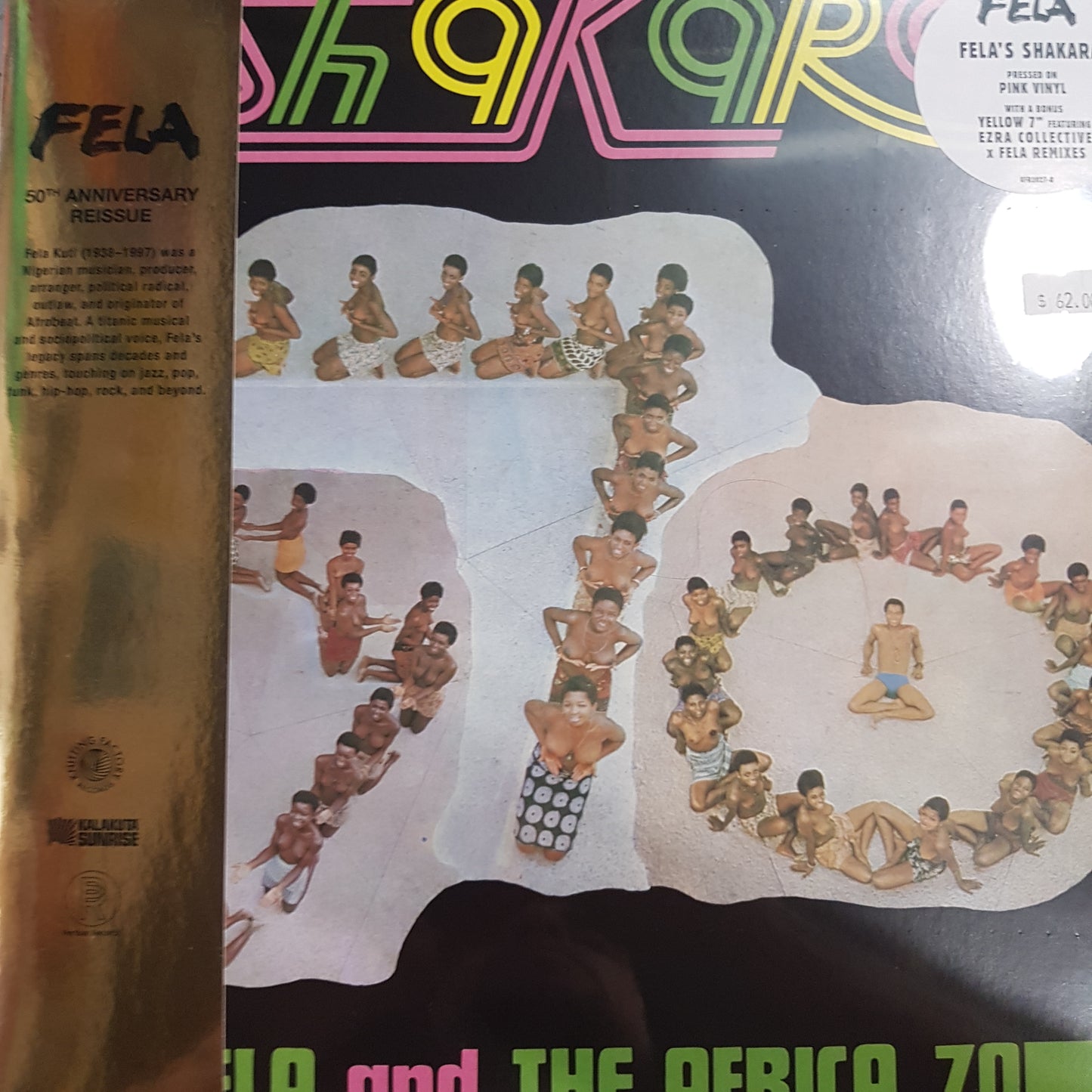 FELA KUTI - FELA'S SHAKARA (2LP) (+YELLOW 7") (PINK COLOURED) VINYL
