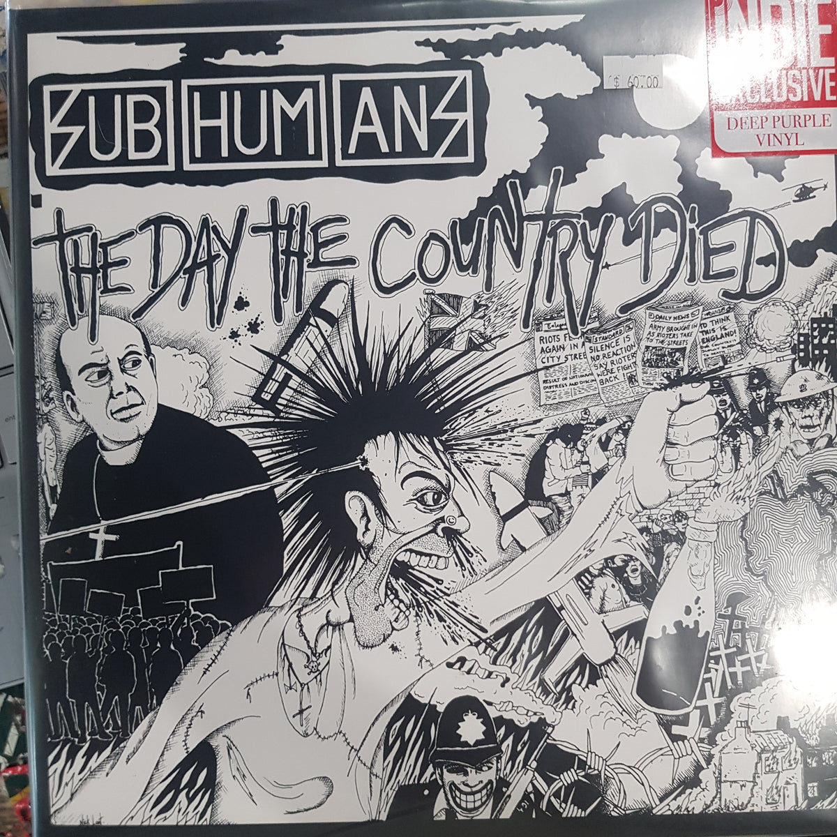 SUBHUMANZ - THE DAY THE COUNTRY DIED (DEEP PURPLE COLOURED) VINYL