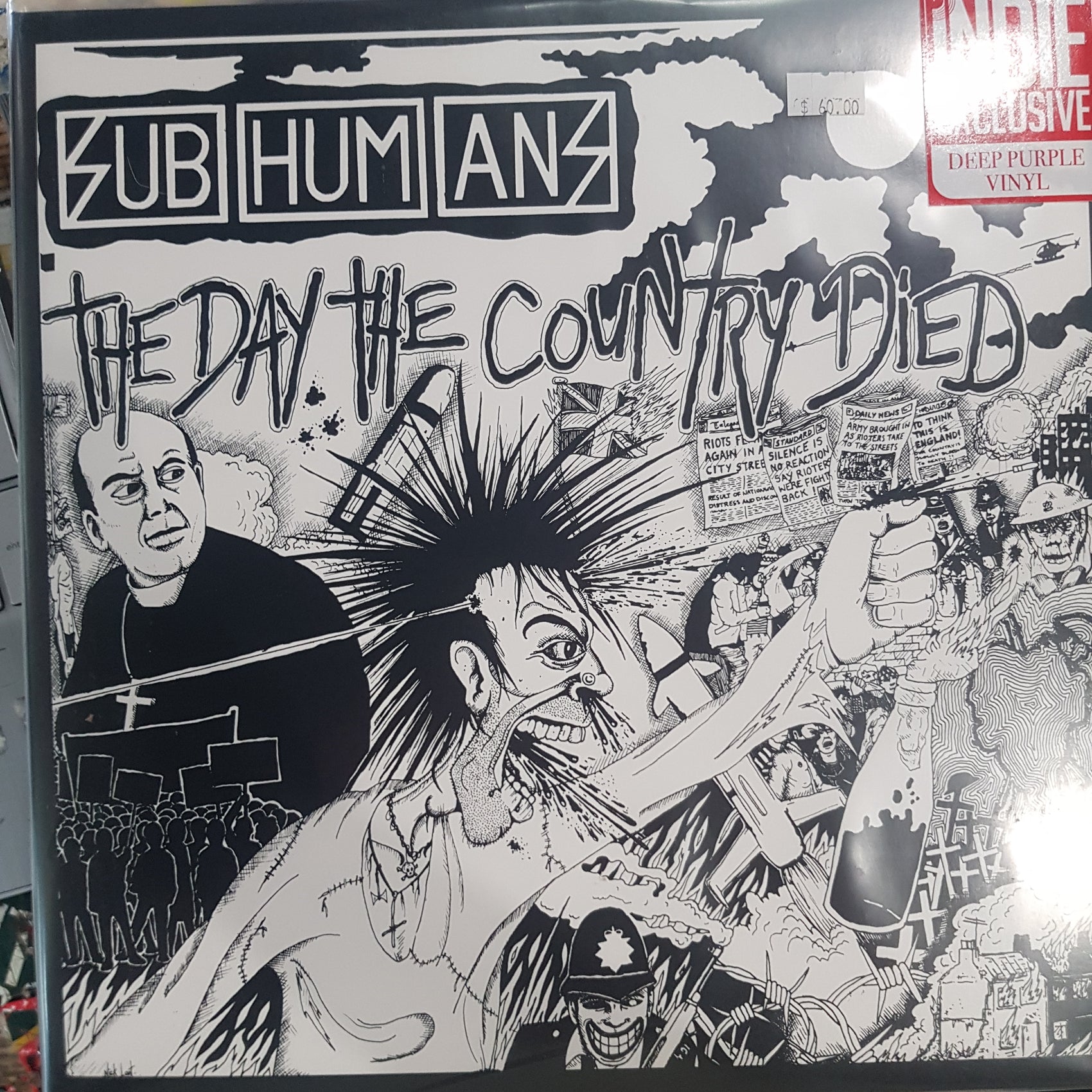 SUBHUMANZ - THE DAY THE COUNTRY DIED (DEEP PURPLE COLOURED) VINYL