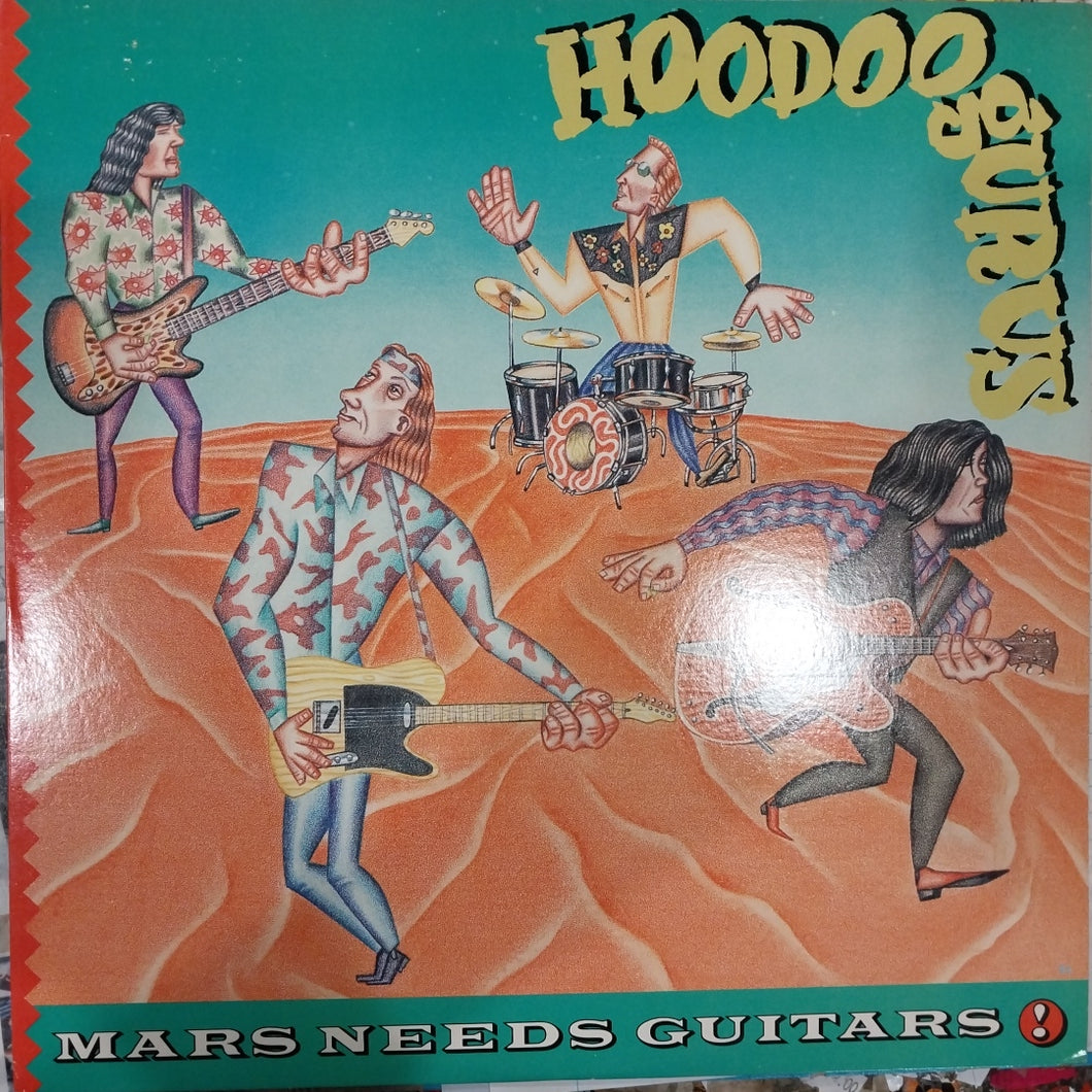 HOODOO GURUS - MARS NEEDS GUITARS (USED VINYL 1985 U.S. PROMO STAMPED M-/M-)