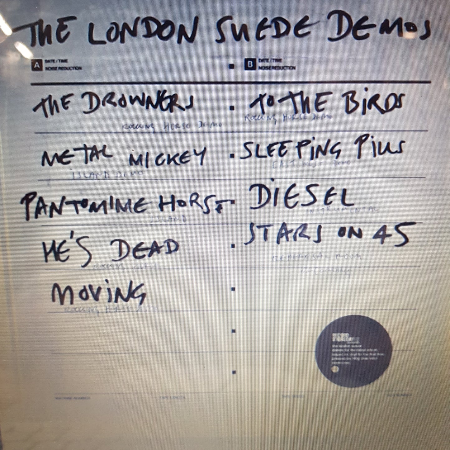 SUEDE - SUEDE DEMOS (30TH ANNIVERSARY) (CLEAR COLOURED) RSD 2023 VINYL