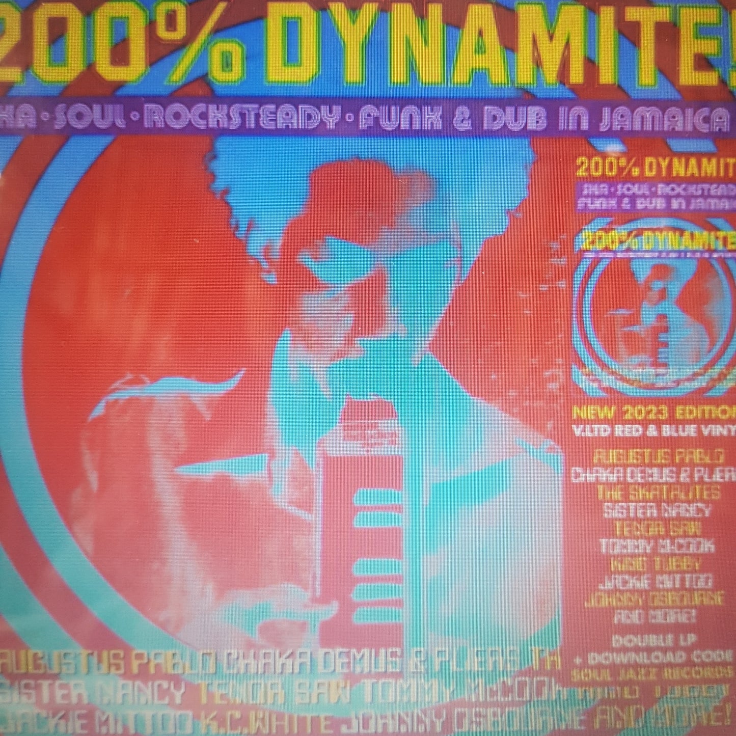 VARIOUS ARTISTS - SOUL JAZZ RECORDS PRESENTS: 200% DYNAMITE: SKA, SOUL, ROCKSTEADY, FUNK AND DUB IN JAMAICA (COLOURED) (2LP) RSD 2023 VINYL