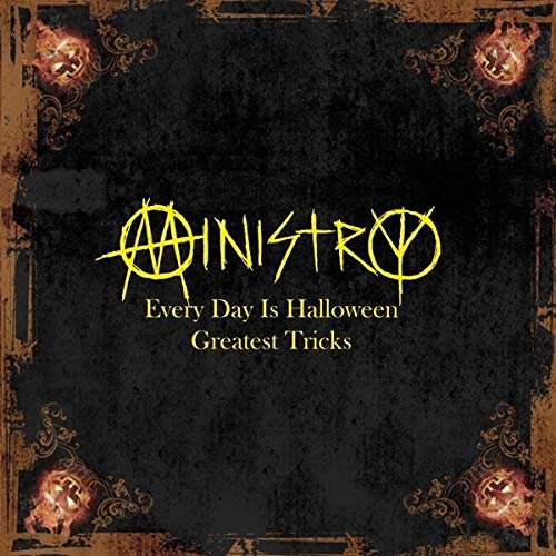 MINISTRY - EVERY DAY IS HALLOWEEN: GREATEST TRICKS (ORANGE AND BLACK SPLATTER COLOURED) VINYL