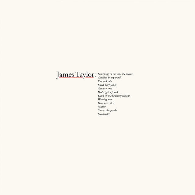 JAMES TAYLOR - GREATEST HITS VINYL
