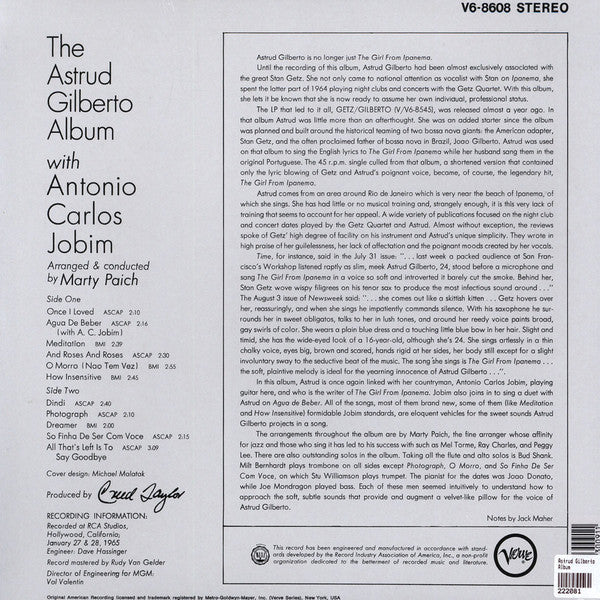 ASTRUD GILBERTO - THE ASTRUD GILBERTO ALBUM VINYL