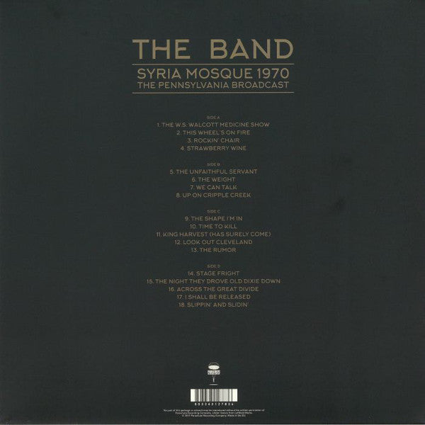 BAND - SYRIA MOSQUE 1970: THE PENNSYLVANIA BROADCAST (2LP) VINYL