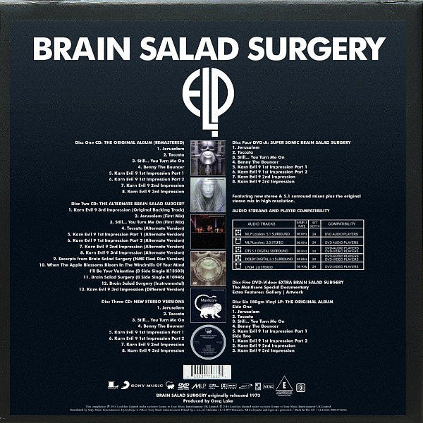 EMERSON, LAKE & PALMER - BRAIN SALAD SURGERY (LP/3CD/2DVD) BOX SET