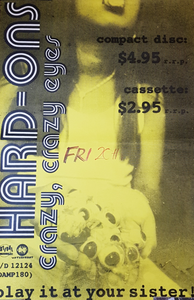 HARD-ONS - CRAZY, CRAZY EYES PROMO (1994 USED) POSTER