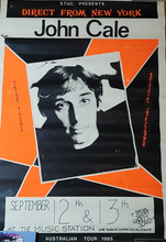 Load image into Gallery viewer, JOHN CALE - VINTAGE VIOLENCE/ARTIFICIAL INTELLIGENCE AUSTRALIAN (1986 USED) POSTER
