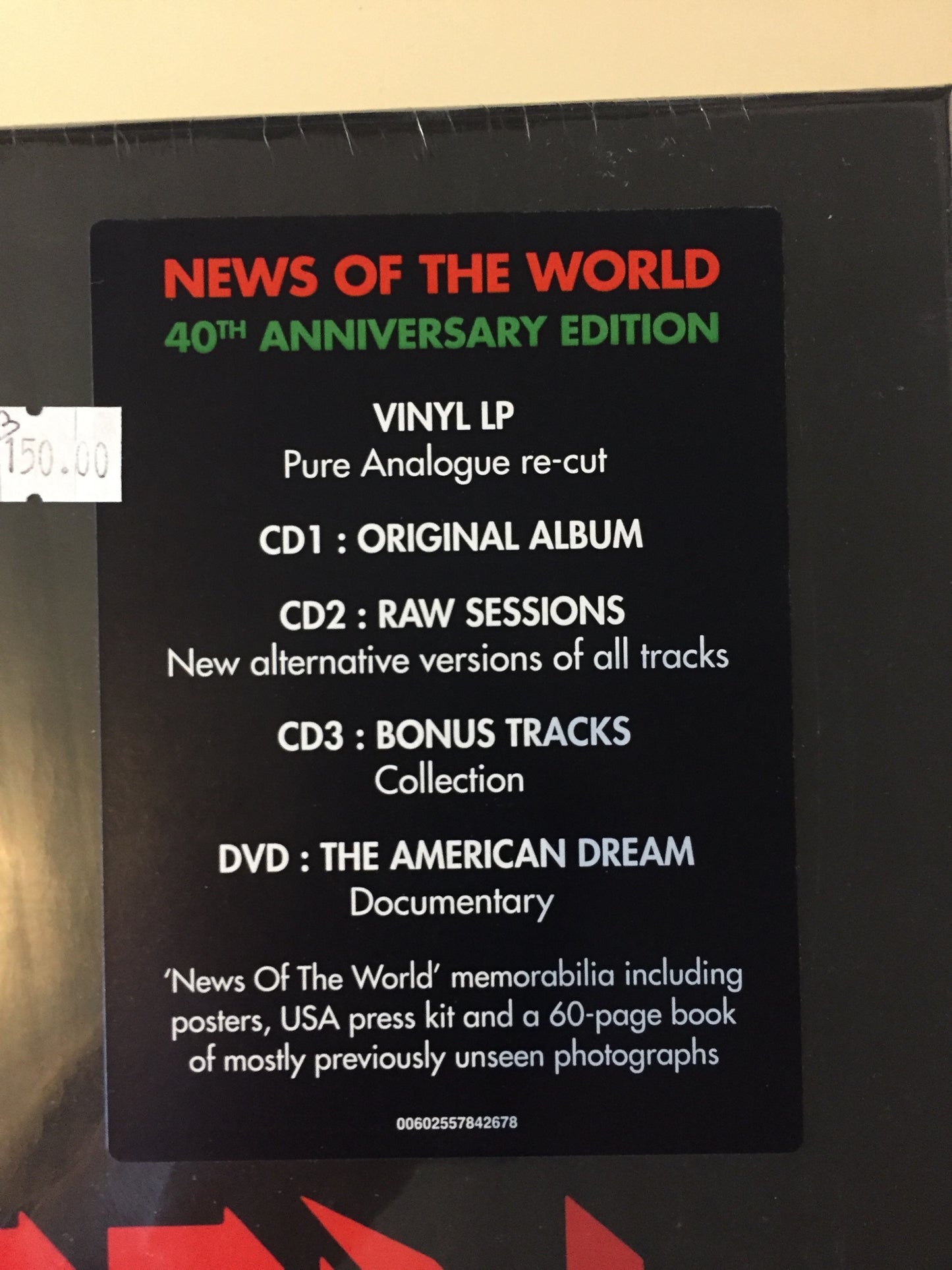 QUEEN - NEWS OF THE WORLD (LP/3CD/DVD) VINYL BOX SET