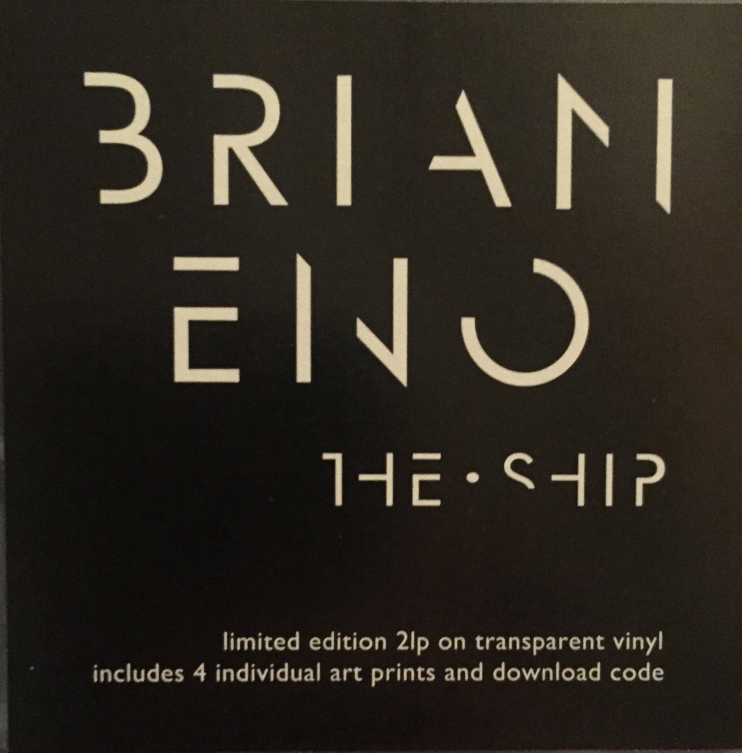 BRIAN ENO - THE SHIP (CLEAR) VINYL + ART PRINTS
