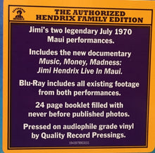 Load image into Gallery viewer, JIMI HENDRIX EXPERIENCE - LIVE IN MAUI (3LP + BLU-RAY) VINYL BOX SET
