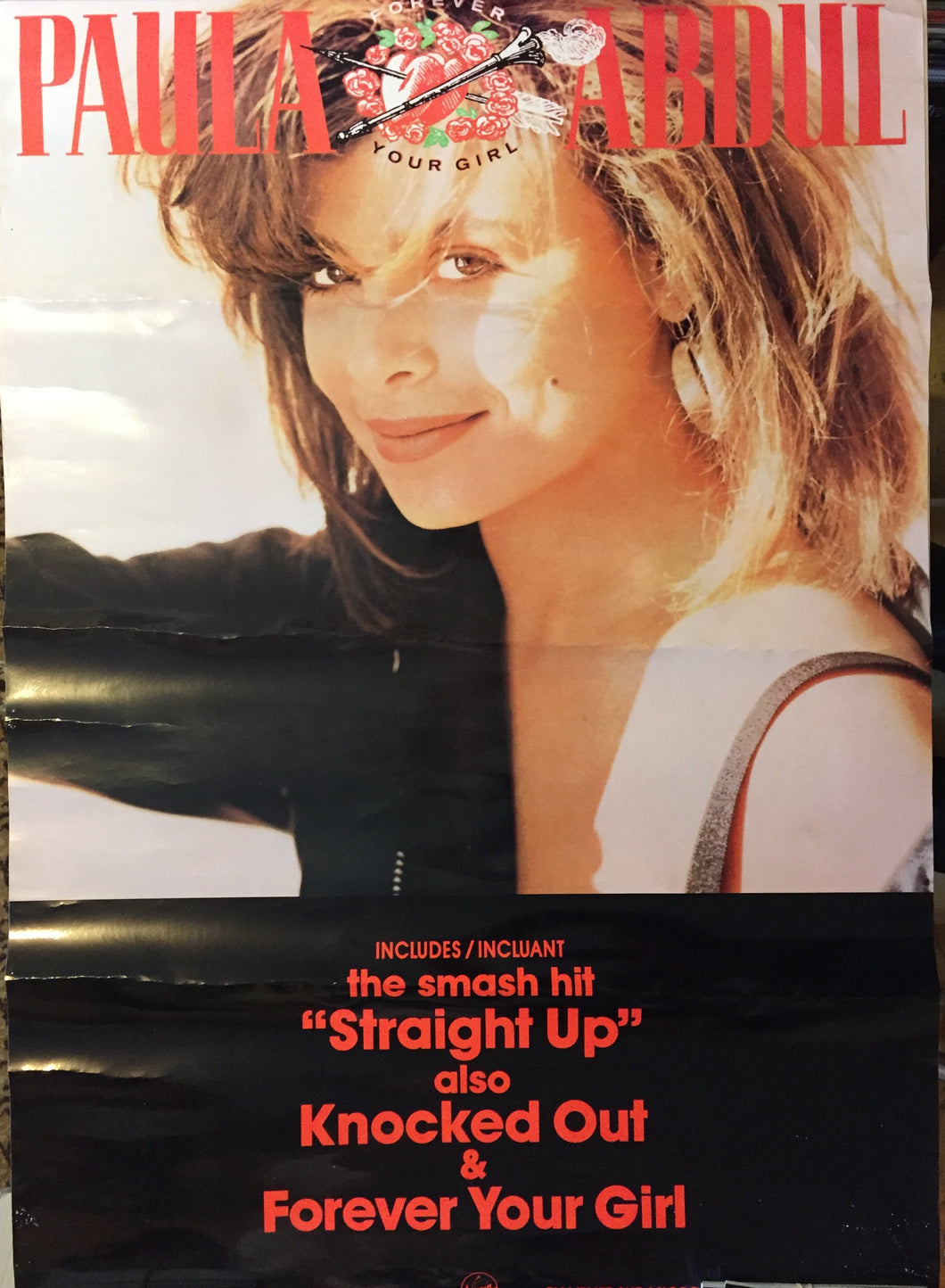 PAULA ABDUL - FOREVER YOUR GIRL (1988 USED) POSTER