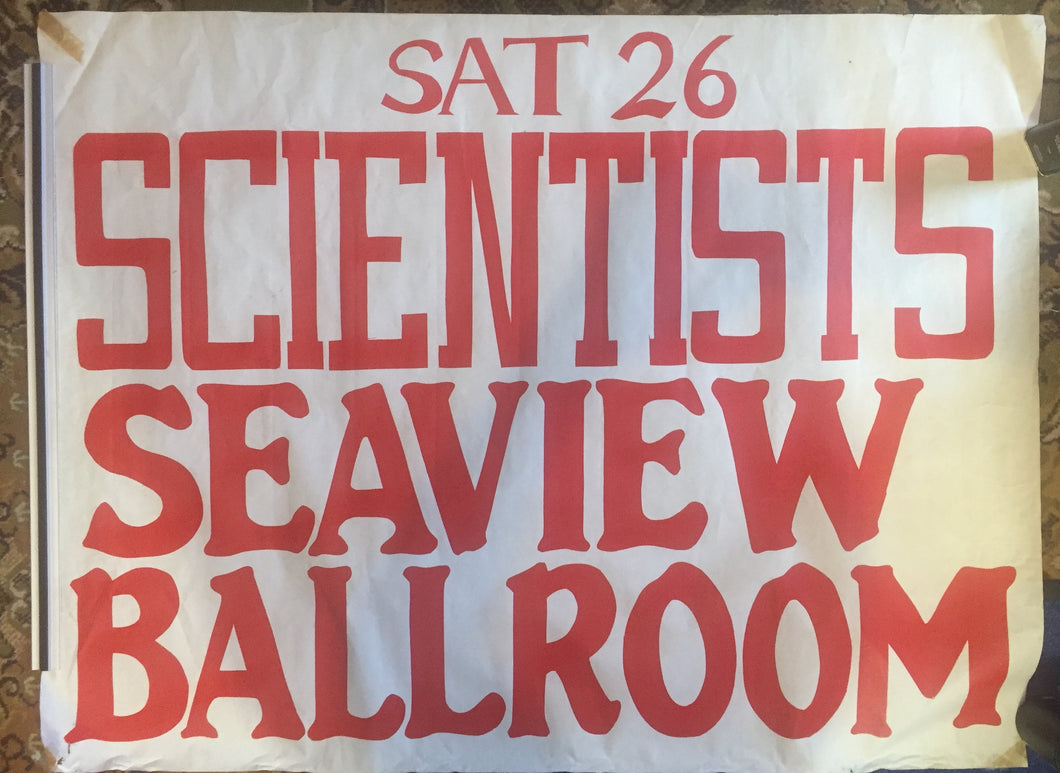 SCIENTISTS - SEAVIEW (CRYSTAL) BALLROOM GIG (1982 USED) POSTER