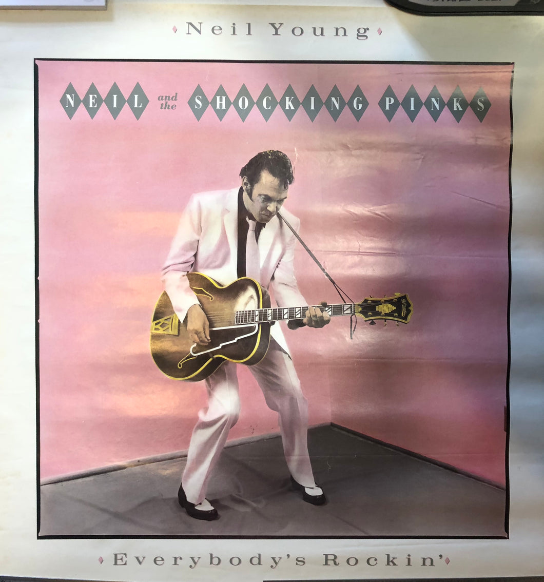 NEIL YOUNG - EVERYBODY'S ROCKIN' 1983 (USED) POSTER
