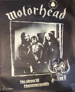 MOTORHEAD - NO SLEEP... 1981 (USED) POSTER