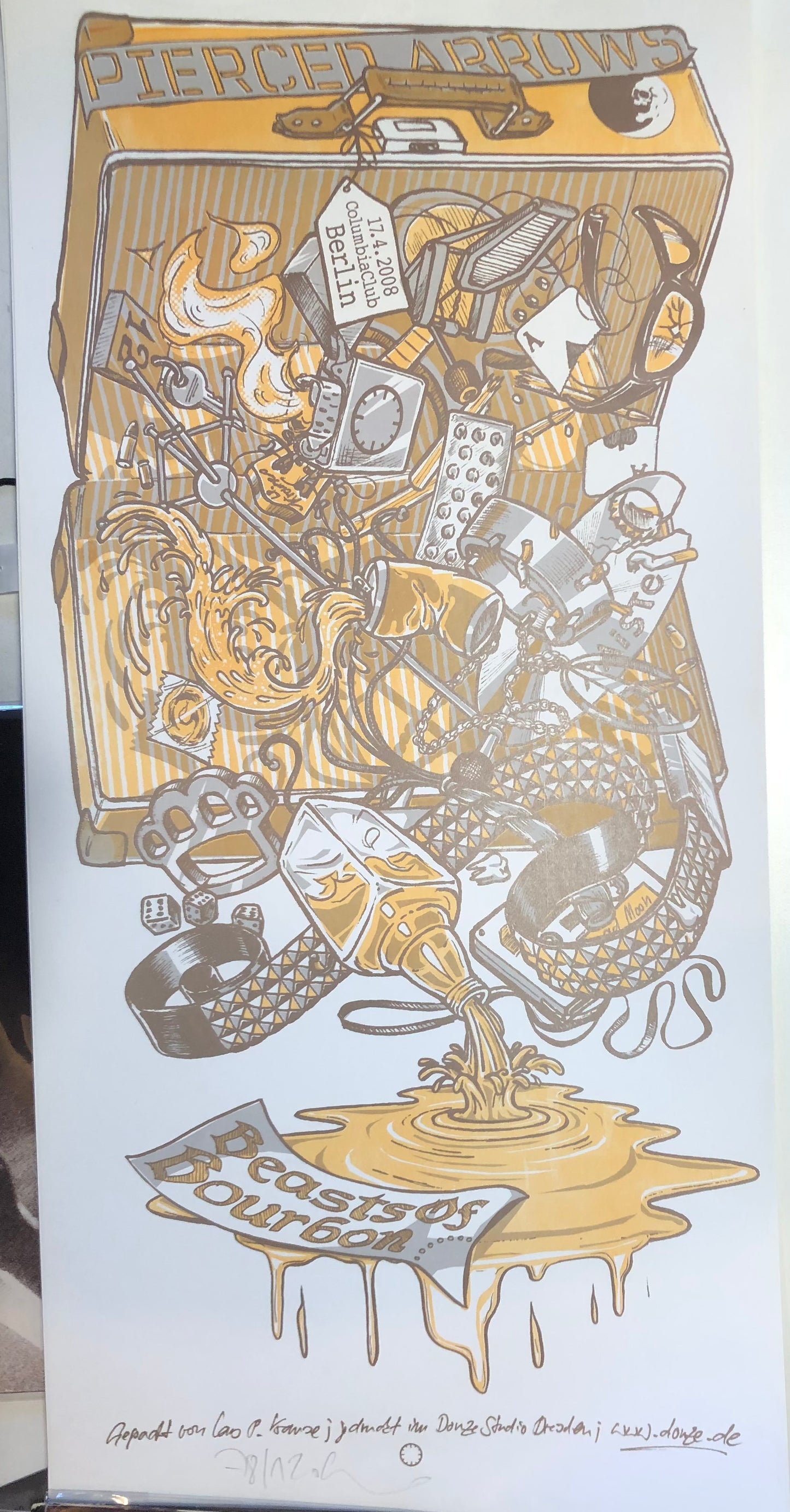 PIERCED ARROWS, BEASTS OF BOURBON - 2008 BERLIN GIG POSTER