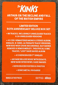 KINKS - ARTHUR 50TH ANNIVERSARY DELUXE (4X7"/4CD/BOOK/PIN) BOX SET