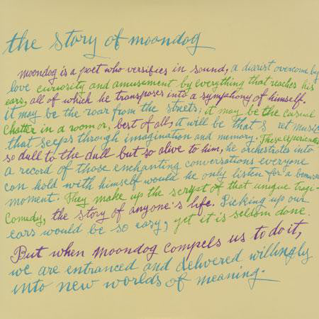 MOONDOG - THE STORY OF MOONDOG (PURPLE AND GREEN COLOURED) VINYL