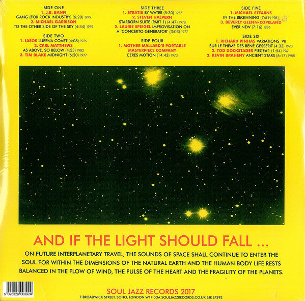 VARIOUS - SPACE, ENERGY & LIGHT: EXPERIMENTAL ELECTRONIC AND ACOUSTIC SOUNDSCAPES 1961-88 (3LP) VINYL