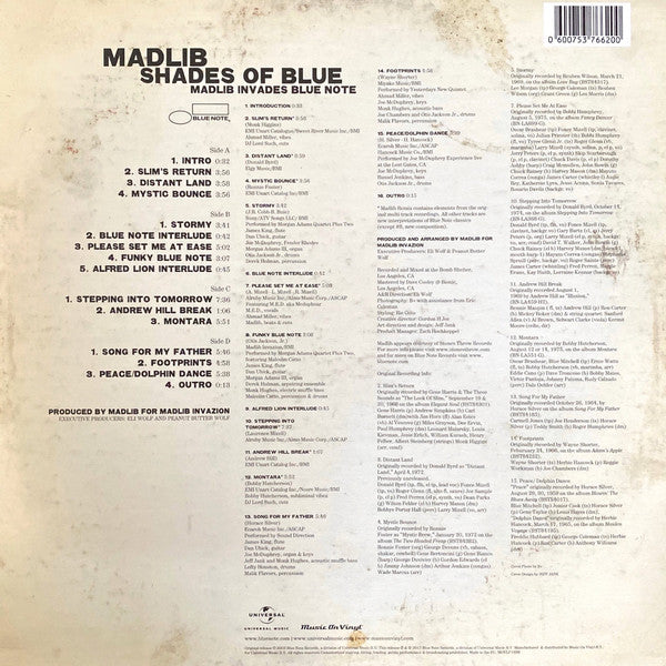 MADLIB - SHADES OF BLUE: MADLIB INVADES BLUE NOTE (2LP) VINYL