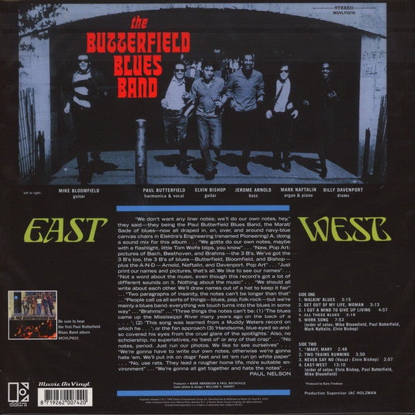 BUTTERFIELD BLUES BAND - EAST-WEST VINYL