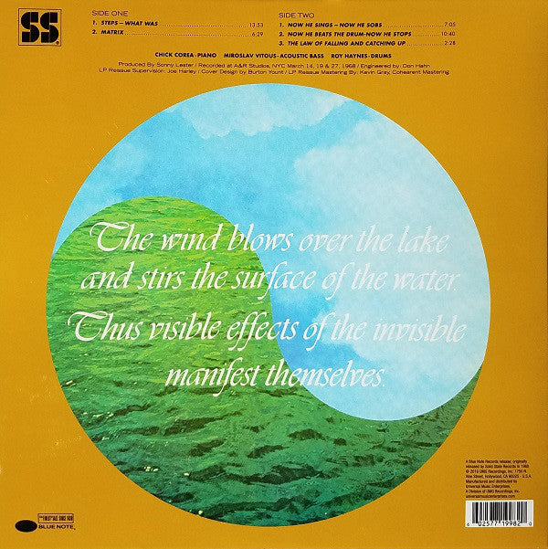 CHICK COREA - NOW HE SINGS, NOW HE SOBS VINYL
