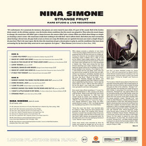 NINA SIMONE - STRANGE FRUIT (ORANGE COLOURED) VINYL