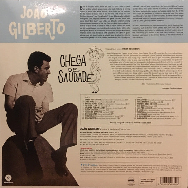 JOAO GILBERTO - CHEGA DE SAUDADE VINYL