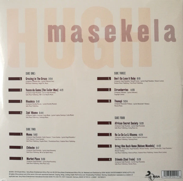HUGH MASEKELA - GREATEST HITS (2LP) VINYL