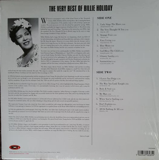 BILLIE HOLIDAY - THE VERY BEST OF (TURQUOISE COLOURED) VINYL