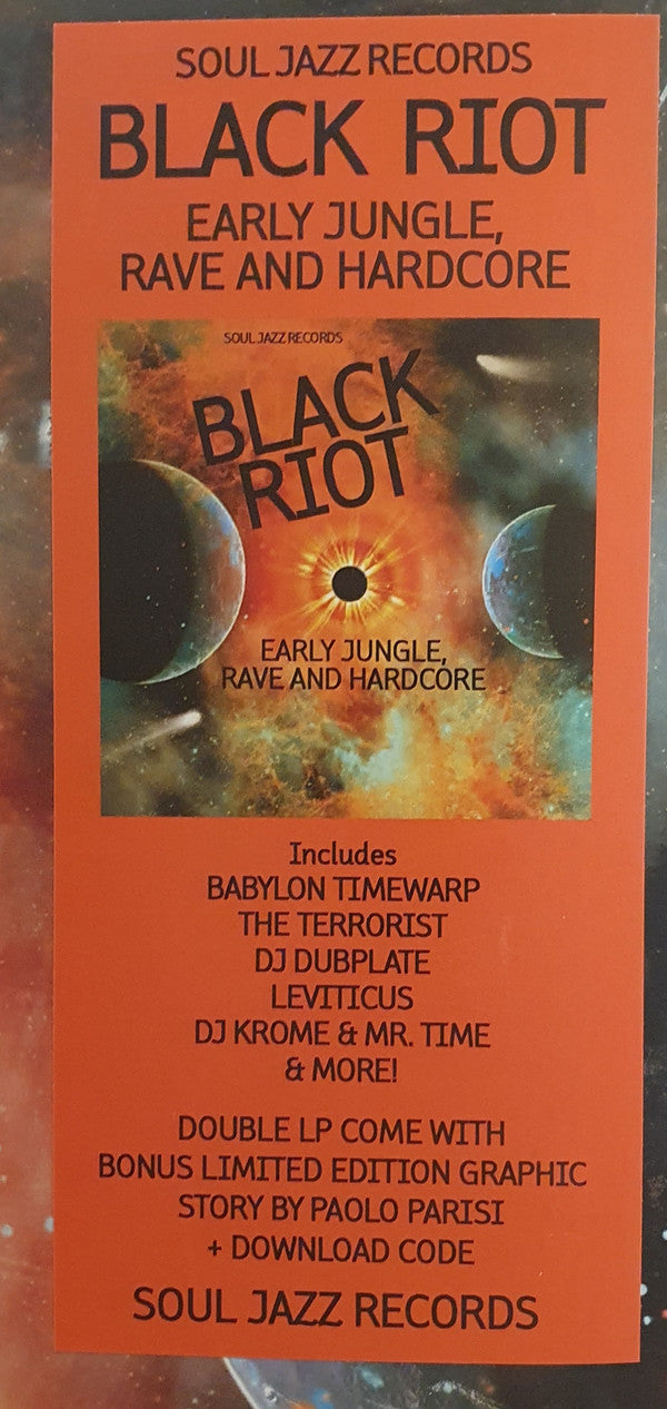 VARIOUS ARTISTS - BLACK RIOT: EARLY JUNGLE, RAVE & HARDCORE (2LP) VINYL