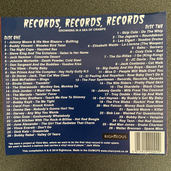 VARIOUS - RECORDS, RECORDS, RECORDS: DROWNING IN A SEA OF CRAMPS 2CD
