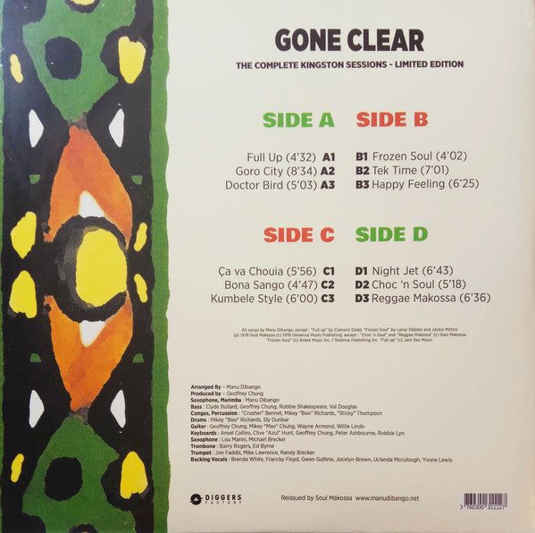 MANU DIBANGO - GONE CLEAR: THE COMPLETE KINGSTON SESSIONS (2LP) VINYL