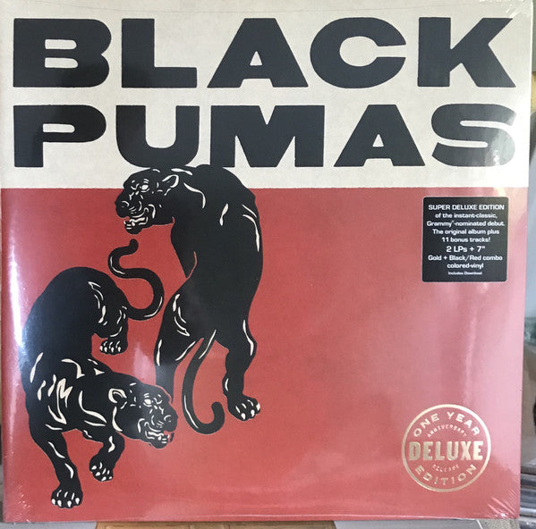 BLACK PUMAS - BLACK PUMAS (GOLD/BLACK/RED COLOURED 2LP+7") VINYL