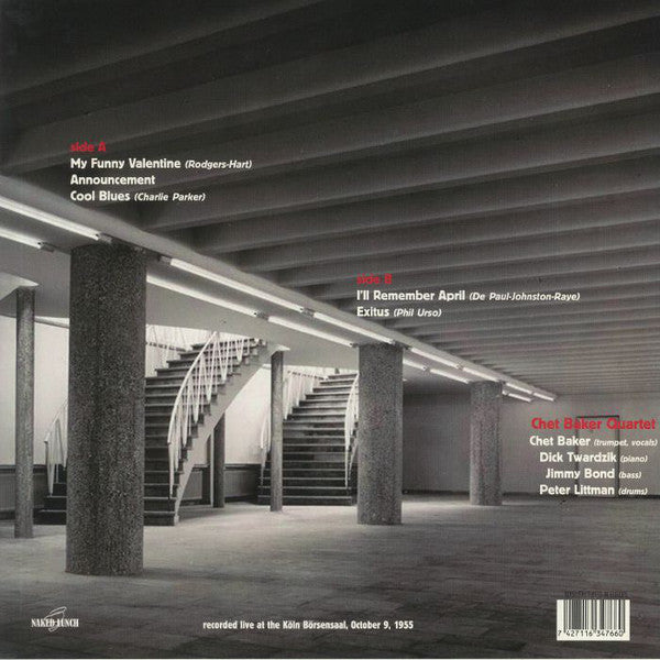 CHET BAKER - THE KOLN CONCERT 1955 VOL. II VINYL